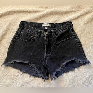 Black Denim Abercrombie Shorts